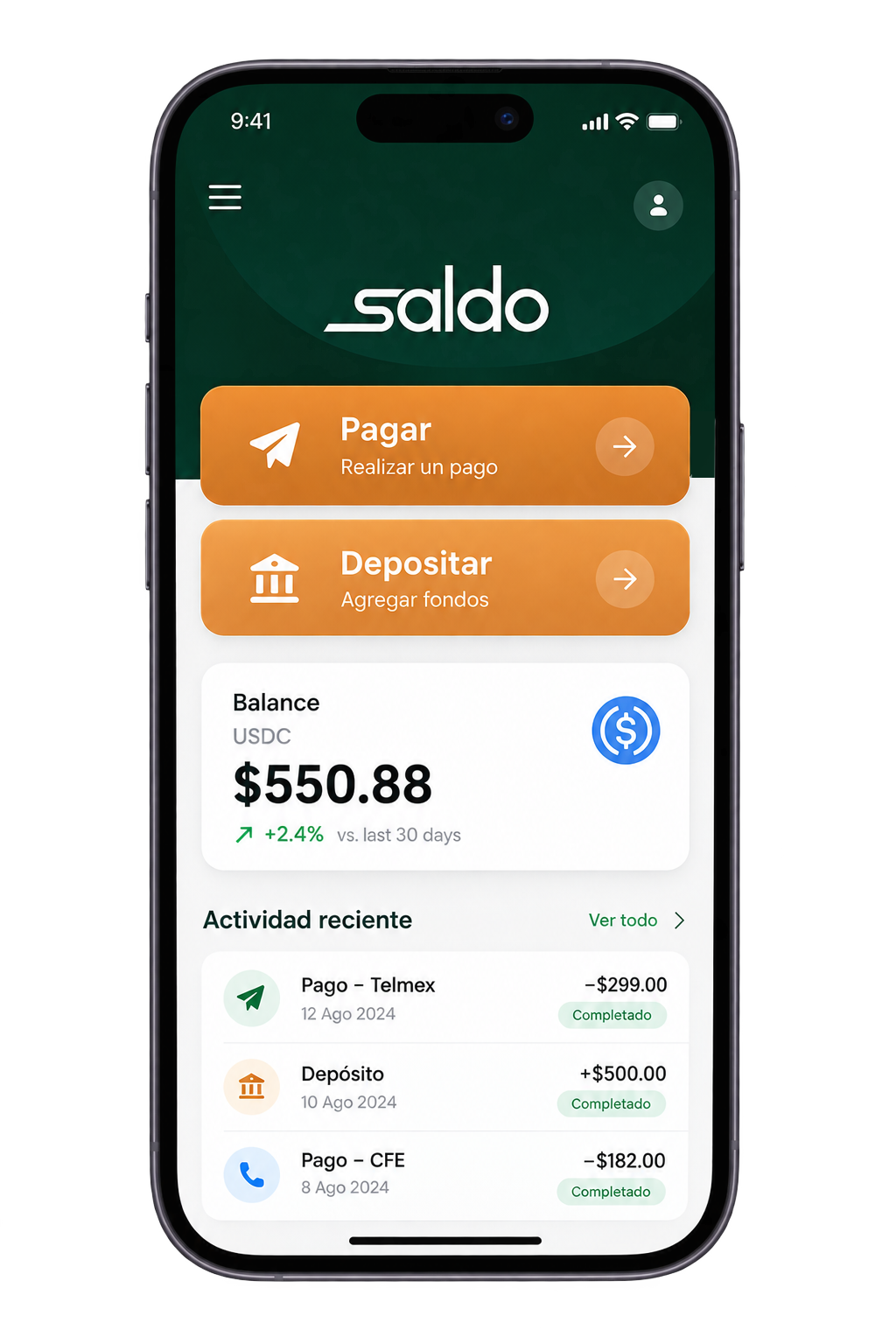 Saldo App Screenshot